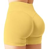 Women Workout Impact Shorts 4.5 Scrunch Butt Lifting Tummy Control Gym Shorts Comfy Running Seamless Booty Biker Shorts