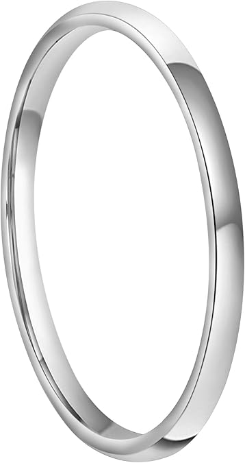 Royalkay 1 5mm 2mm 4mm 6mm White 24k Gold Tungsten Wedding Band