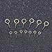 Linsoir Beads 0.55inch/7X14mm Screw Eye Pins for Jewelry Making Eyepins Hook Eyelets Screw Threaded Gold Tone Clasps Hooks for DIY Jewelry Making 200 pcs/lot