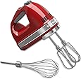 KitchenAid KHM7210ER 7-Speed Digital Hand Mixer with Turbo Beater II Accessories and Pro Whisk - Empire Red