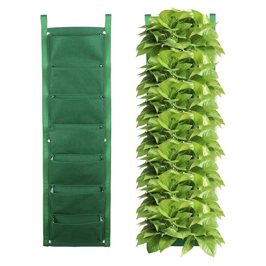 JYCRA - Maceta Vertical para jardín, 7 Bolsillos, para Colgar en ...