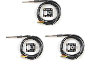 Gikfun DS18B20 Waterproof Digital Temperature Sensor with Adapter Module for Arduino (Pack of 3 Sets) EK1183