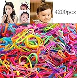 OPCC 4200 pcs Multi Candy Color Tpu Baby Girl's Kids Hair Holder Hair Tie Elastic Rubber Bands by Hceama