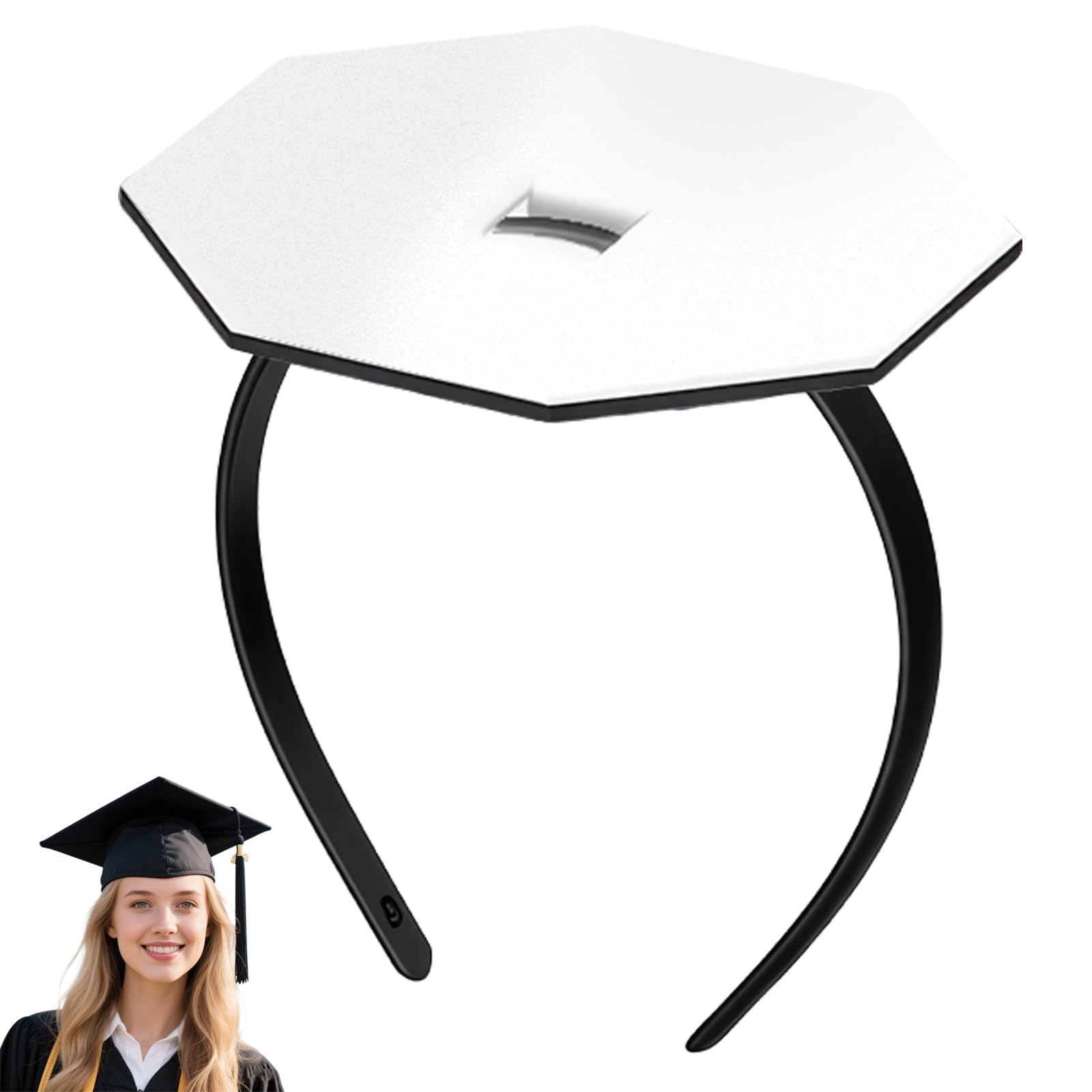 Photo 1 of SARATA 2025 Graduation Cap Headband, Secures Your Graduation Cap and Hair Style Hat Accessories for Graduates, Students, Women