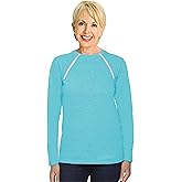 ComfyChemo® CHEMOWEAR : Women's Long Sleeve Chemotherapy Port Zipper Shirts