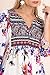 JOYCHEER Womens Floral Dresses Summer Beach Boho V Neck 3/4 Sleeve Casual Mini Dress Plus Size