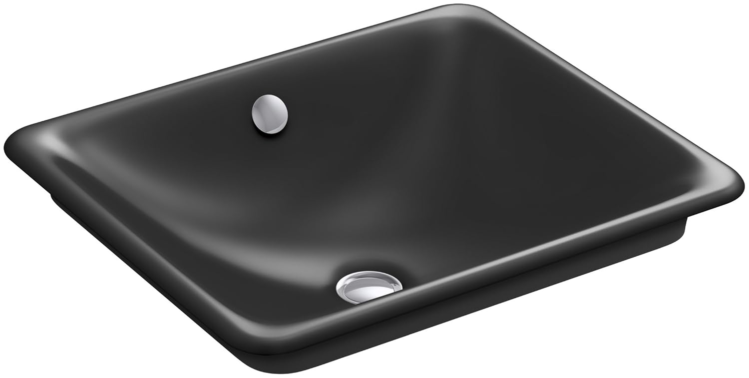 Kohler 5400P57 Iron Plains Wading Pool Bathroom Sink, Black, Tools