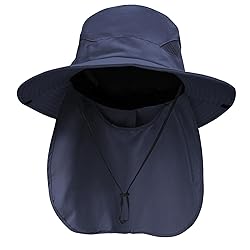 NPQQUAN Sun Hats for Men Women with Neck Flap UPF