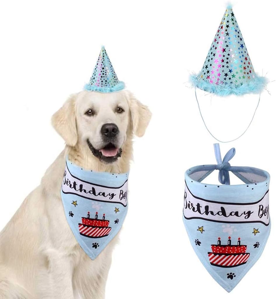 Pet Birthday Hat, Pet Dog Birthday Caps Reusable Headwear