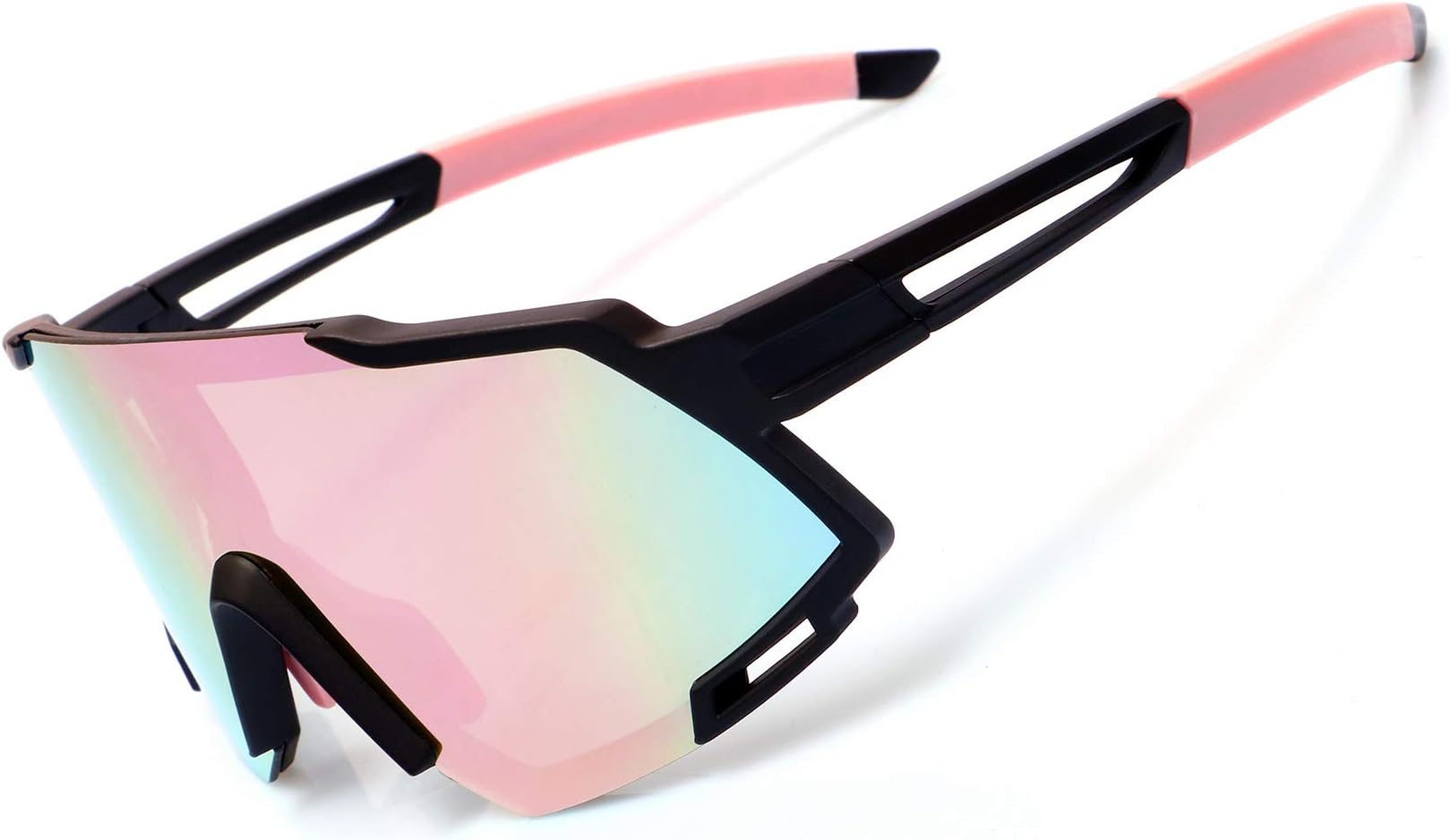 ZEAKER Polarized Sports Sunglasses, Mens Womens Cycling Glasses, Baseball Running Fishing Golf Driving Sunglasses with 3 Interchangeable Lenses