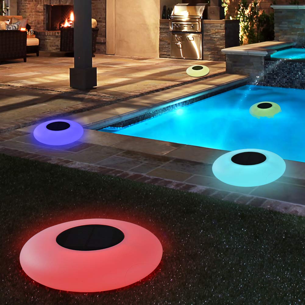 Photo 1 of Blibly Swimming Pool Lights Solar Floating Light with Multi-Color LED Waterproof Outdoor Garden Lights 1pc