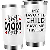 Ecocomfy Gifts for Mom - Tumbler Gifts for Mom From Son, Daughter - Mothers Day, Valentine, Christmas, Birthday Anniversary Wedding Present for Her, Women, Best Mom Ever Gift - 20oz Insulated Tumbler