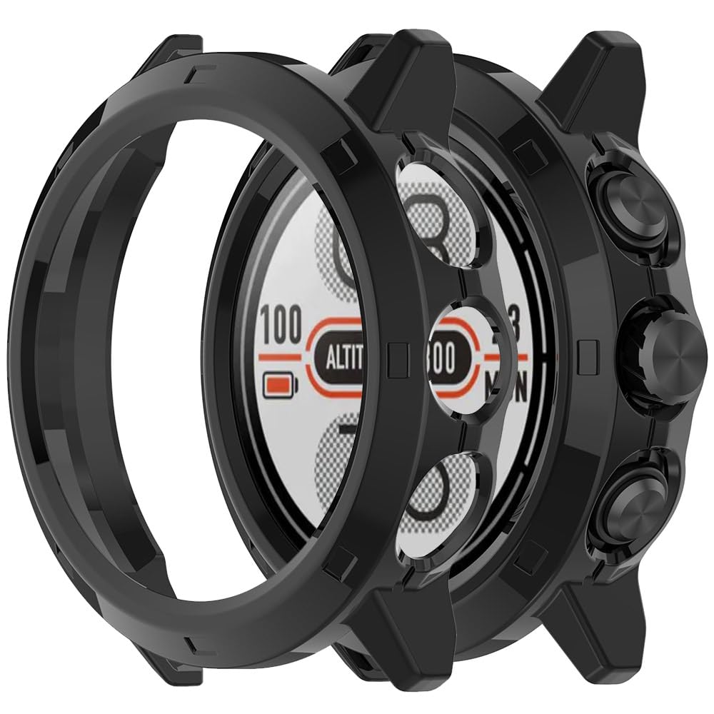 Msiall Pack of 2 Compatible with APEX 2 Pro Protective Case, Soft and Comprehensive PC Screen Protector, Scratch-Resistant Protective Cover with Black