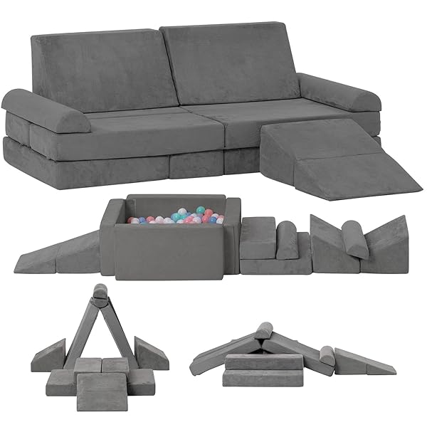 LOAOL MODULAR KIDS PLAY COUCH, KIDS COUCH FOR...