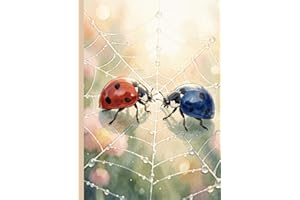 Watercolor Ladybug Ruled Notebook 5x7 Compact Writing Journal with 100 Pages: A portable companion for daily notes, journalin