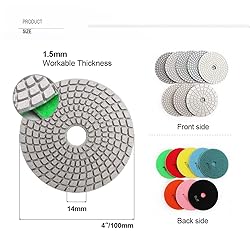 SHDIATOOL 8Pcs 4 Inch Diamond Wet Polishing Pads