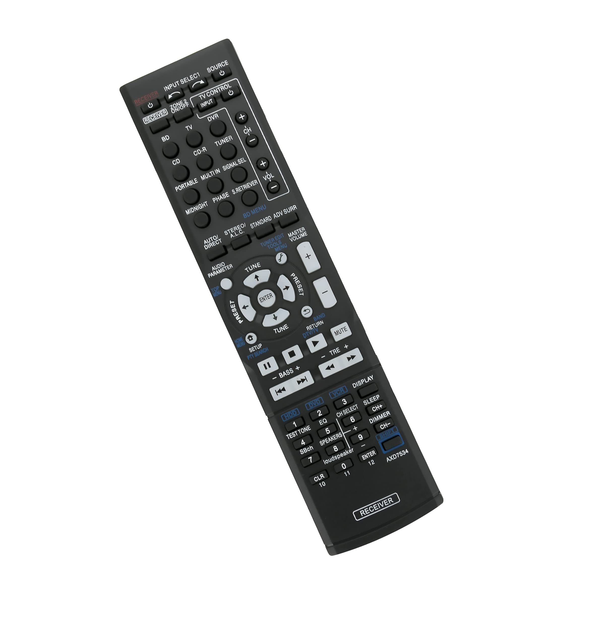 AULCMEET AXD7534 Replacement Remote Compatible with Pioneer Amplifier AV Reciever AXD7623 AXD7618 AXD7531 AXD7568 AXD7584 AXD7586 VSX-519V-K VSX-1027 VSX-321-K-P VSX-LX50 AXD7534 VSX-919AH-K AXD7551