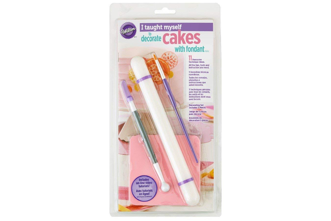 taught Myself Amazing Fondant Cakes Book Set, Multi-Colour, 3.18x16.51x30.48 cm