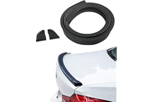 ESEWALAS Universal Car Rear Spoiler Exterior,Car Trunk Spoiler Roof Lip Kit,Spoiler for Cars,3D PU Rear Trunk Lip or Roof Spoiler Sticker Bar,Fits for Most Cars, Punch-Free Installation (Matte Black)