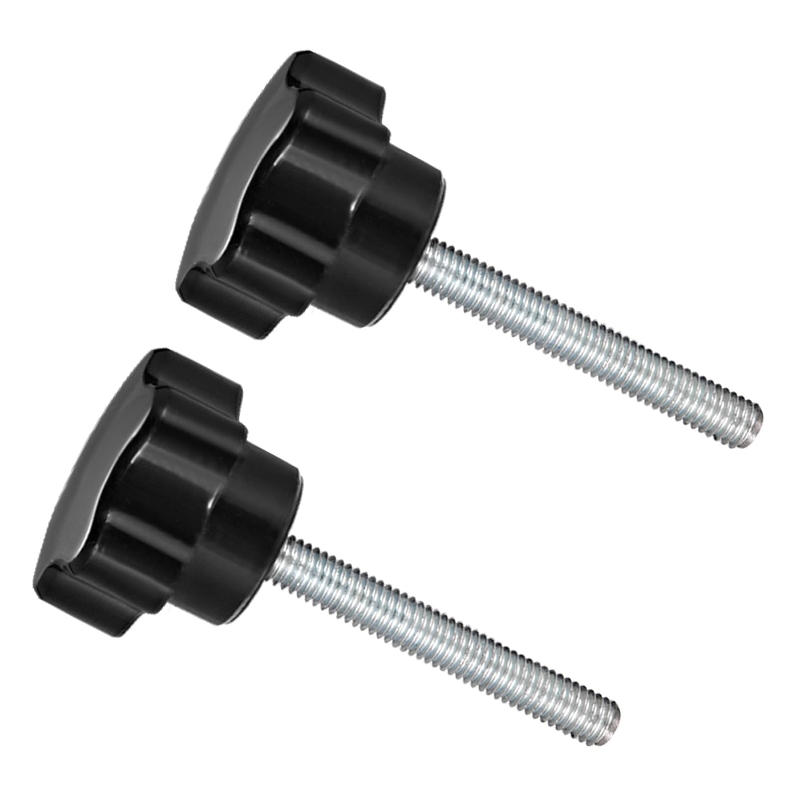 CoCud Star Clamping Knobs, M6 x 35mm Male Thread 29mm Head, Plastic Thumb Screw Grip Hand Knobs Threaded Bolt Black - (Applications: for Lathe Machinery), 2-Pieces