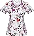 Tooniforms 6799C Women's V-Neck Top Be Mine