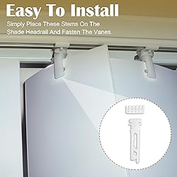 Tyqour 12 Pcs Vertical Blind Carrier Gear and