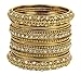 Amazing Traditional Indian Bollywood Style Antique Gold Plated Polki Bangle Jewelry (2.8)