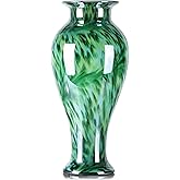 XMGZQ 20" Tall Glass Vases for Floor,Large Hand Blown Sea Glass Flowers Vase for Centerpieces,Jarrones Grandes para Sala Elegantes,for Bookshelf,Bathroom,Countertop,Indoor Office Desktop