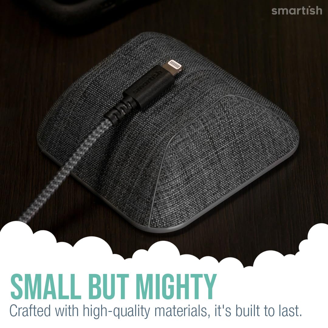 Smartish® Magnetic Cord Holder - Cable Wrangler Organizer with Magnet Clips for Charger Management on Desktop, Nightstand, or Side Table for All Cables, USB-C, Lightning Cables - No 2 Pencil Gray