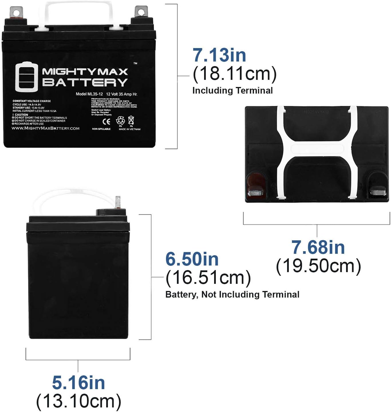 Mighty Max Battery ML35-12 - 12V 35AH Battery for Pride Jazzy Select Electric Wheelchair - 2 Pack Brand Product: Electronics