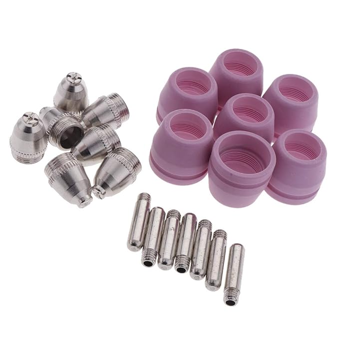 B Blesiya 21 Tlg Zubehör Set Für Plasmaschneider Plasma Schneiddüse Düsen Elektroden