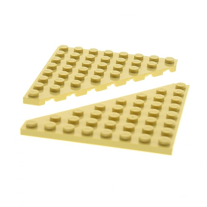 2 x Lego System Flügel Bau Dreieck Platte beige Tan 8x8 Ecke für Set Star Wars 3817 79110 75149 10232 2254 45802 41067 462694