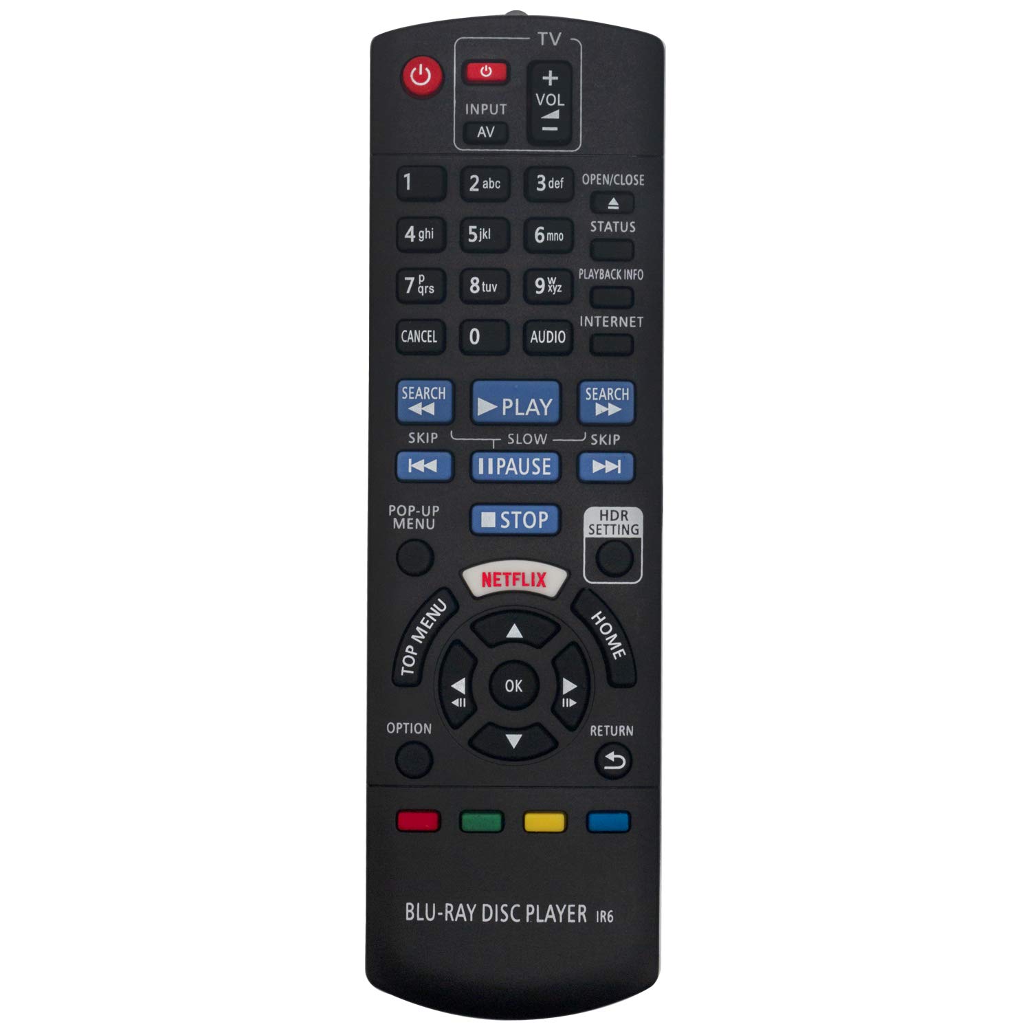 N2QAYB001147 Replace Remote Control - N2QAYB001185 Remote Control Replacement for Panasonic 4K Ultra HD Blu-RAY Player DMPUB300 DMPUB400 DPUB820 DP-UB820 DP-UB824 DP-UB300 DP-UB310 DP-UB400 DP-UB404