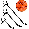 Dualshine 60-Pack Black Pegboard Hooks 4 Inch | For 1/4" Pegboard, Heavy Duty Alloy Steel - View #9