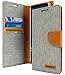 GOOSPERY Canvas Wallet for Samsung Galaxy S9 Plus Case (2018) Denim Stand Flip Cover - Grey