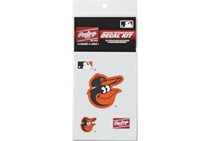 Rawlings Baltimore Orioles Decal Kit, Baseball Helmet Decal Kit, Multi, One Size, Men/Unisex, Men, Baseball