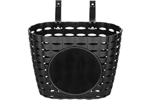 YL traV Kids Bike Basket with Adjustable Straps Design, Handlebar Bicycle Basket for Children Bike Accessories (Black)
