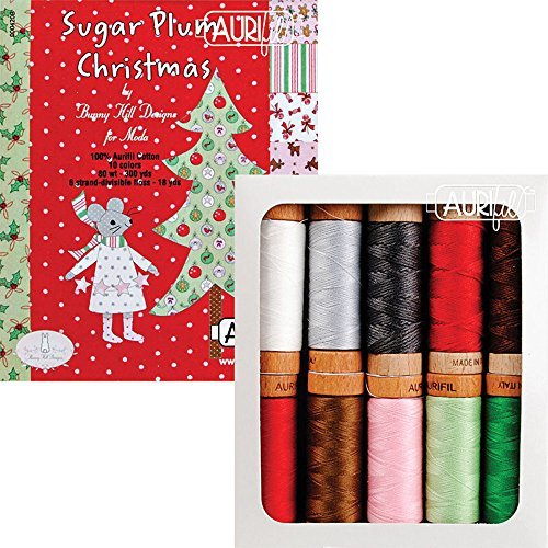 Bunny Hill Designs Sugar Plum Christmas Aurifil Thread Kit 10 Small Spools AS8030SPC10