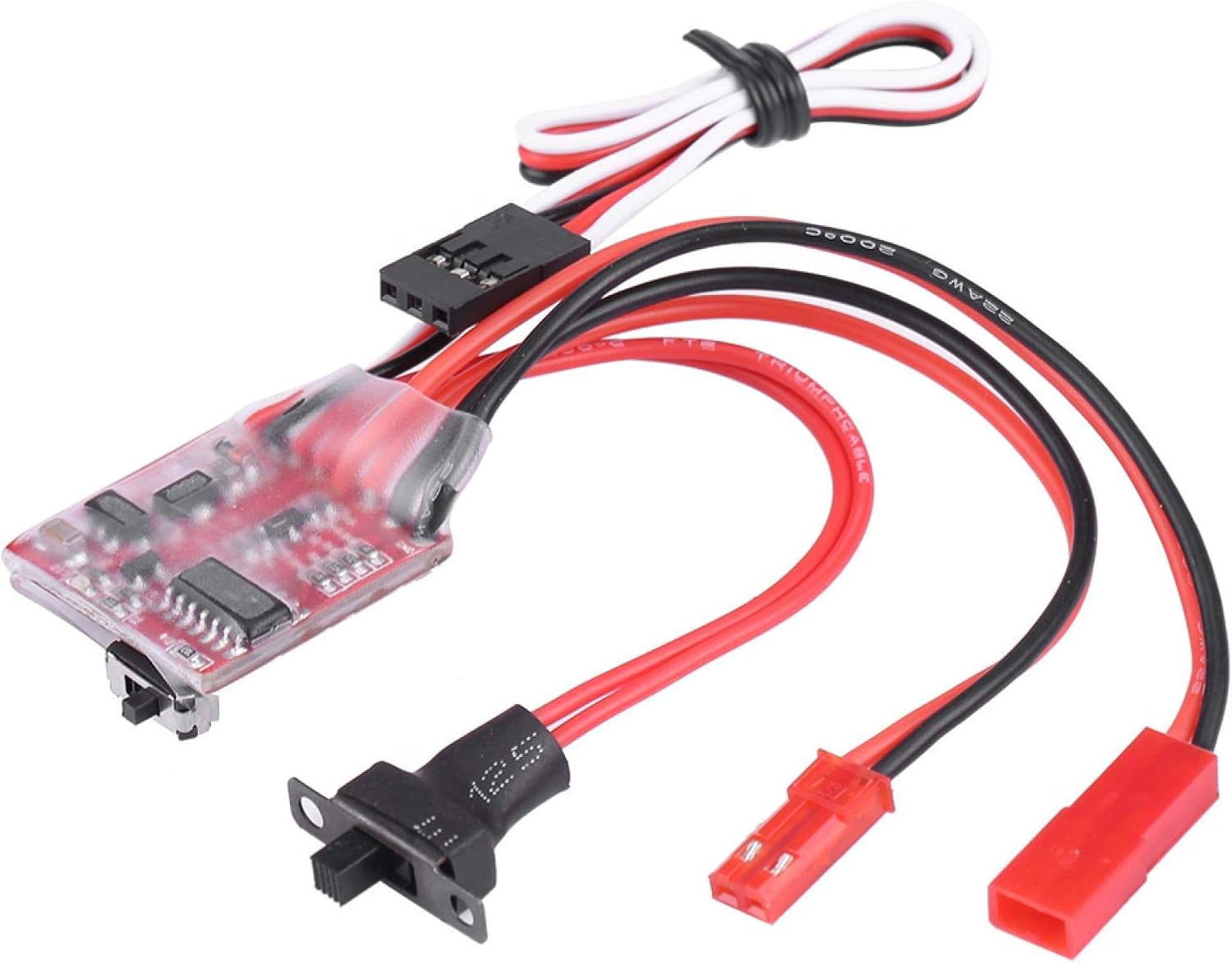 RC ESC, RC Car Electric Speed Controller Model Vehicle Accessory 30A Brushed ESC Winch Switch Controller for 1/10 Scale RC Crawler Car