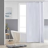 Furlinic White Shower Curtain Anti Mould Waterproof 90x180 cm Polyester
