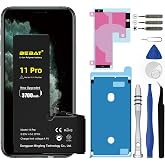 BEBAT Replacement for iPhone 11 PRO Battery, 3700mAh High Capacity Li-ion Polymer Replacement Battery for Model A2160 A2215 A2217 with Professional Repair Tool Kits