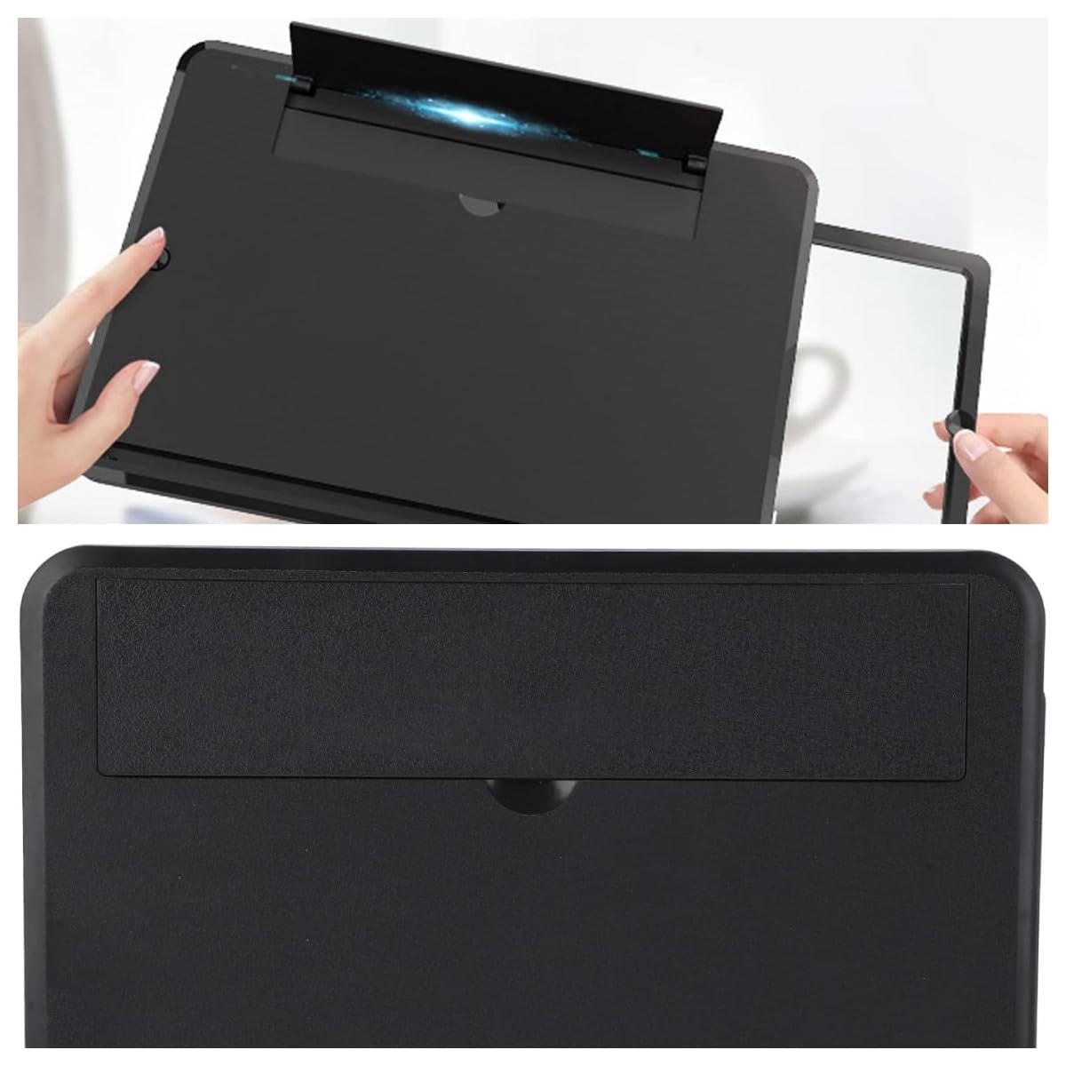 10'' Phone Screen Magnifier Vertical Horizontal,3D HD Mobile Phone Screen Amplifier Projector for Movies Videos and Gaming,Desktop Phone Holder Stand Screen Enlarger