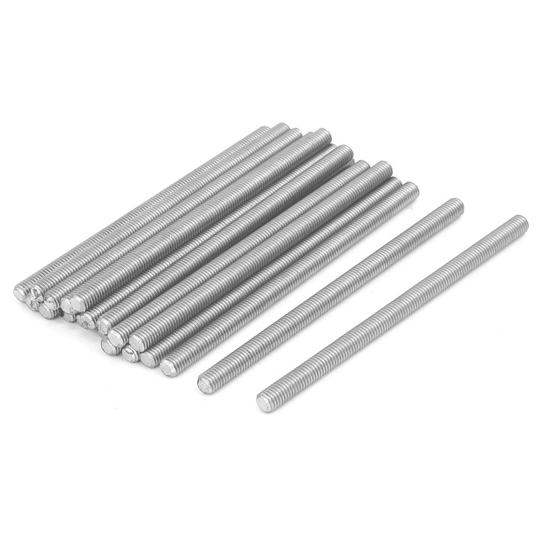 sourcingmap M5 x 90mm 304 Stainless Steel Fully Threaded Rod Bar Studs Fasteners 20 Pcs