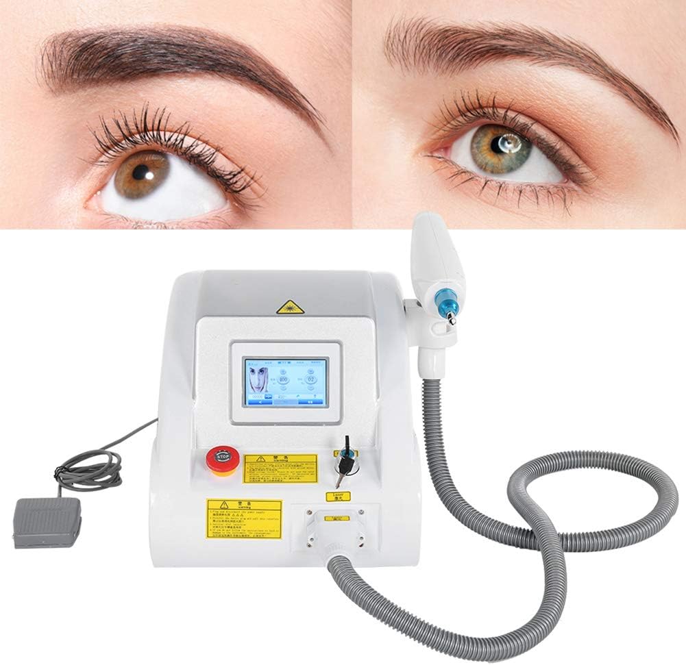 Neufday Eyebrow Hair Removal Machine,Tattoo Eyebrow Removal Machine Q Switch ND YAG Eyebrow Tattoo Machine Whitening Blackhead Beauty Machine Remover(US Plug(110V))