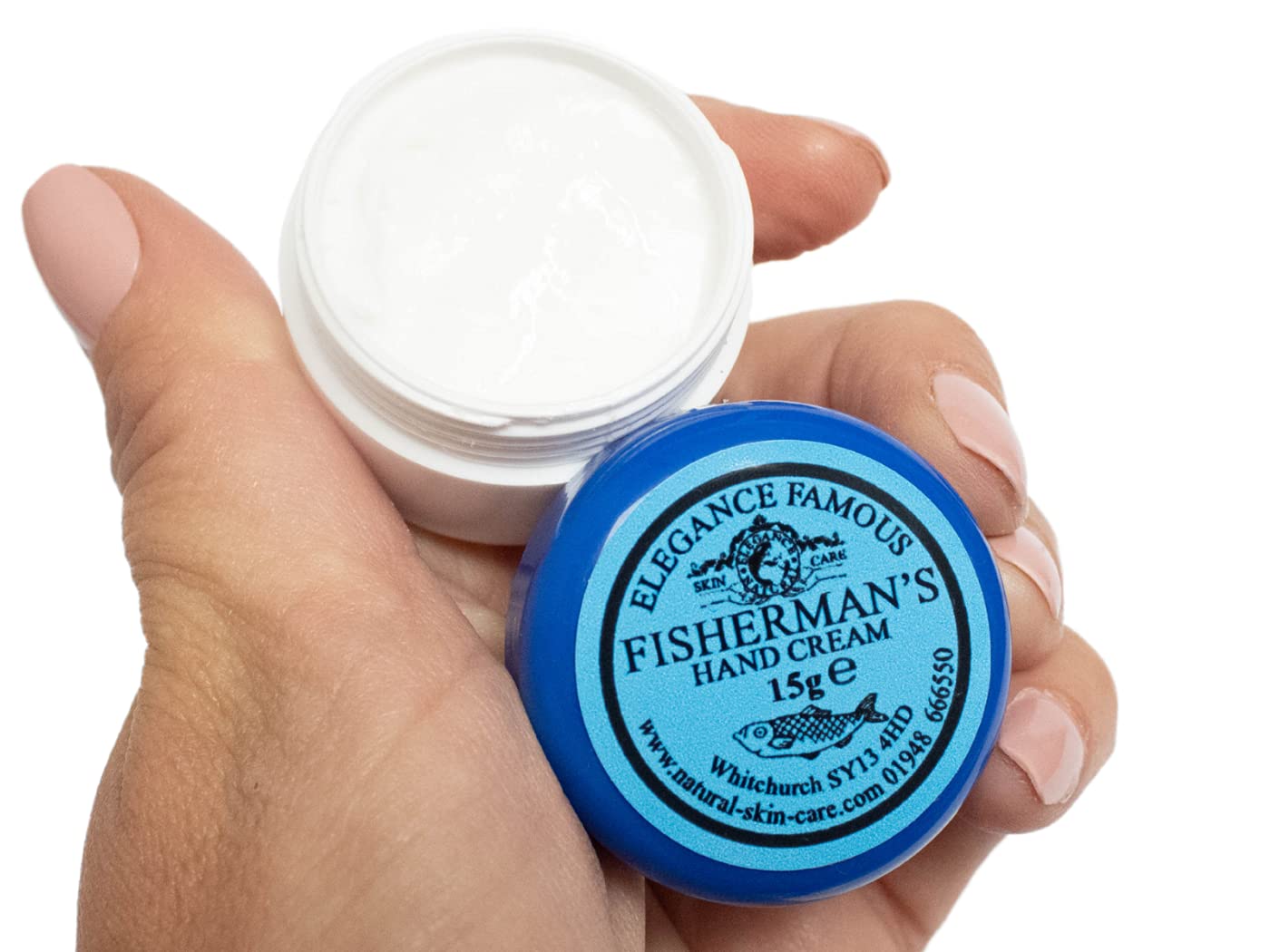 Fishermans Nourishing Hand Cream 15g by Elegance Natural Skin Care Repair & Restore Dry Chapped Hands Trial Pocket Handbag Size