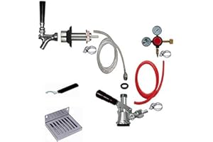 Bev Rite CRCK101 Premium Refrigerator Conversion Kit Door Mount Keg Tap Beer Single Line, without CO2 Tank, Clear