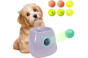 MKSY Automatic Dog Ball Launcher for Small to Medium Dogs, Interactive Pet Toy with Balls (Purple)