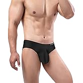 ZONBAILON Mens Sexy Bulge Enhancing Briefs Underwear Low Rise Ice Silk Big Ball Pouch Underpants M L XL 2XL 3XL Pack