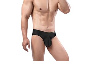 ZONBAILON Mens Sexy Bulge Enhancing Briefs Underwear Low Rise Ice Silk Big Ball Pouch Underpants M L XL 2XL 3XL Pack