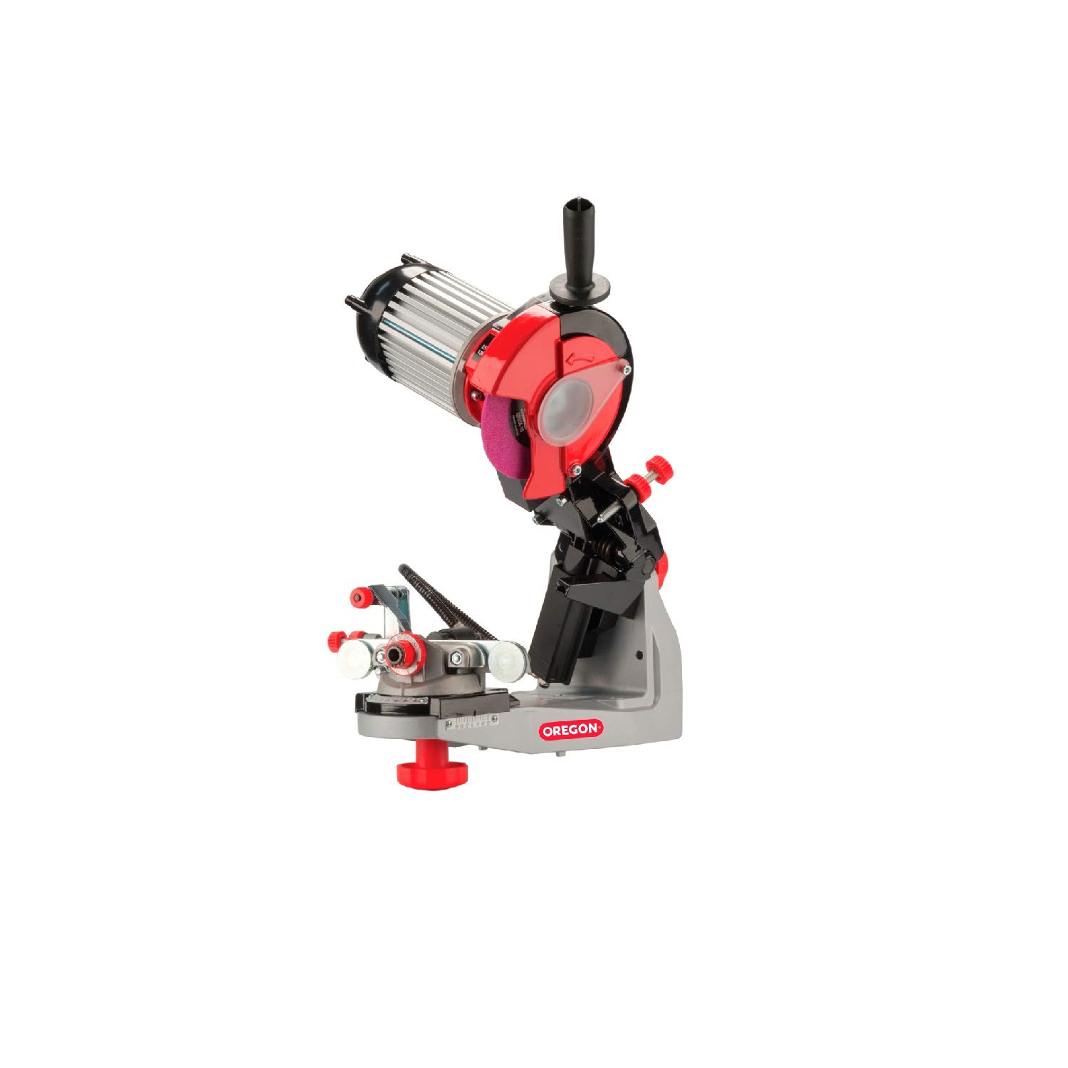 Oregon Professional Chainsaw Sharpening Device, 230-Volt Bench Grinder with Hydraulic Clamping, Universal Chain Saw Sharpener, Electric, for All Chainsaw Chains (620-230)